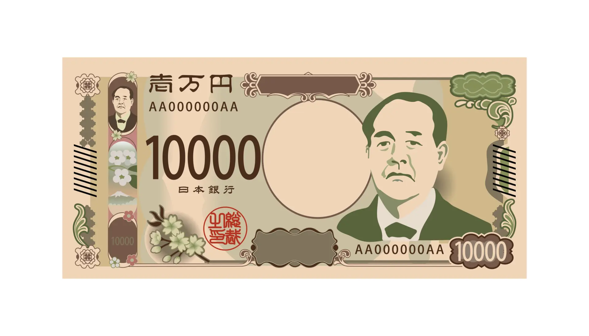 新版10000日圓紙幣