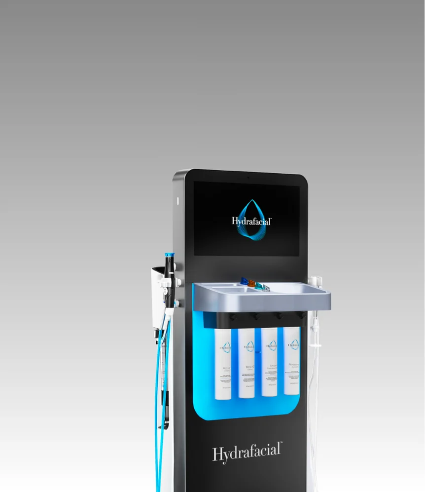HydraFacial Syndeo 原廠設備示例；此品牌設備僅作機型外觀參考，並非所有小氣泡機器的通用外觀