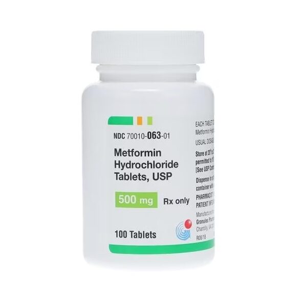 美國 metformin 500 mg 藥瓶外觀例子