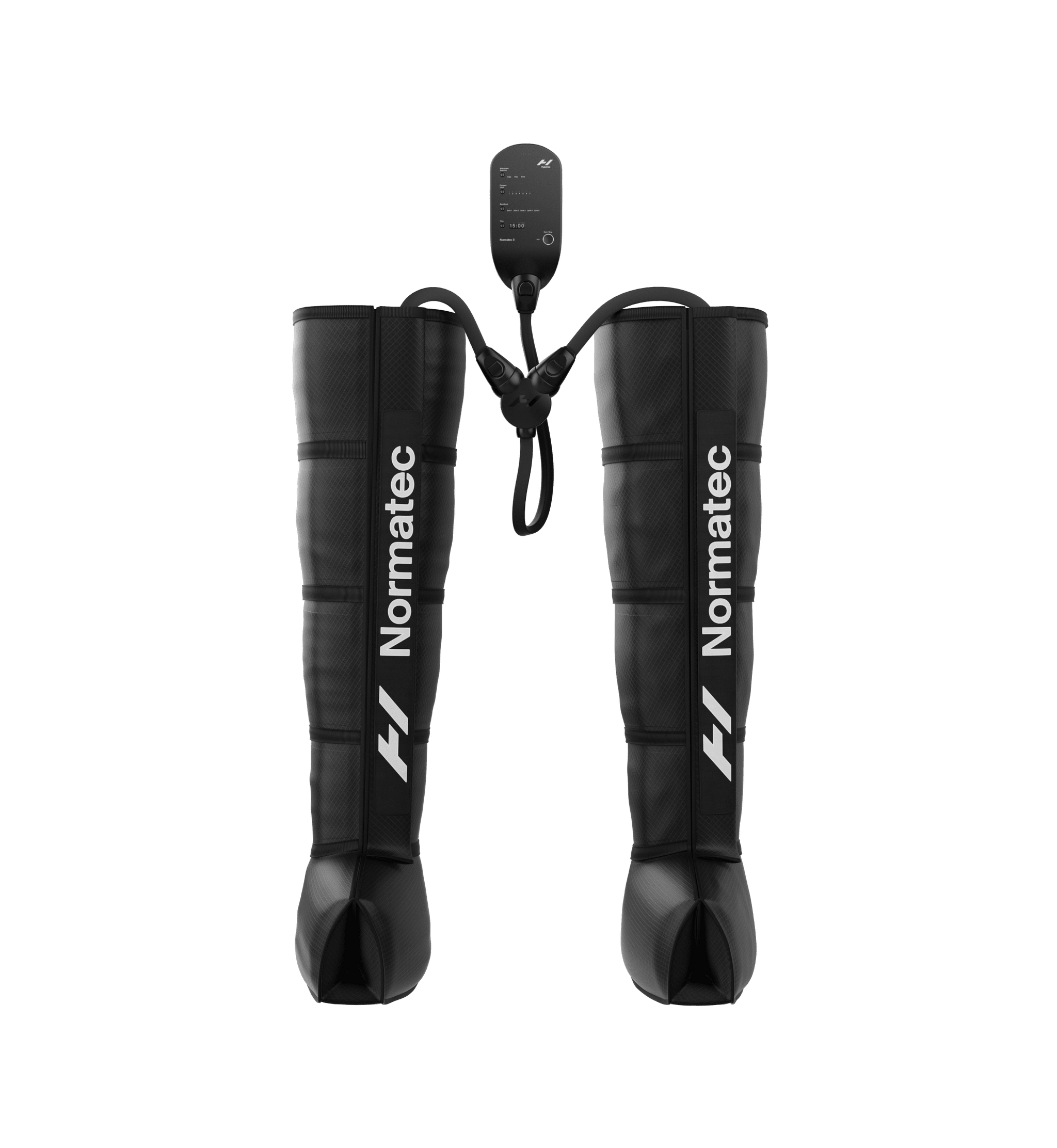 Hyperice Normatec 3 腿部氣壓靴與控制器品牌產品照片