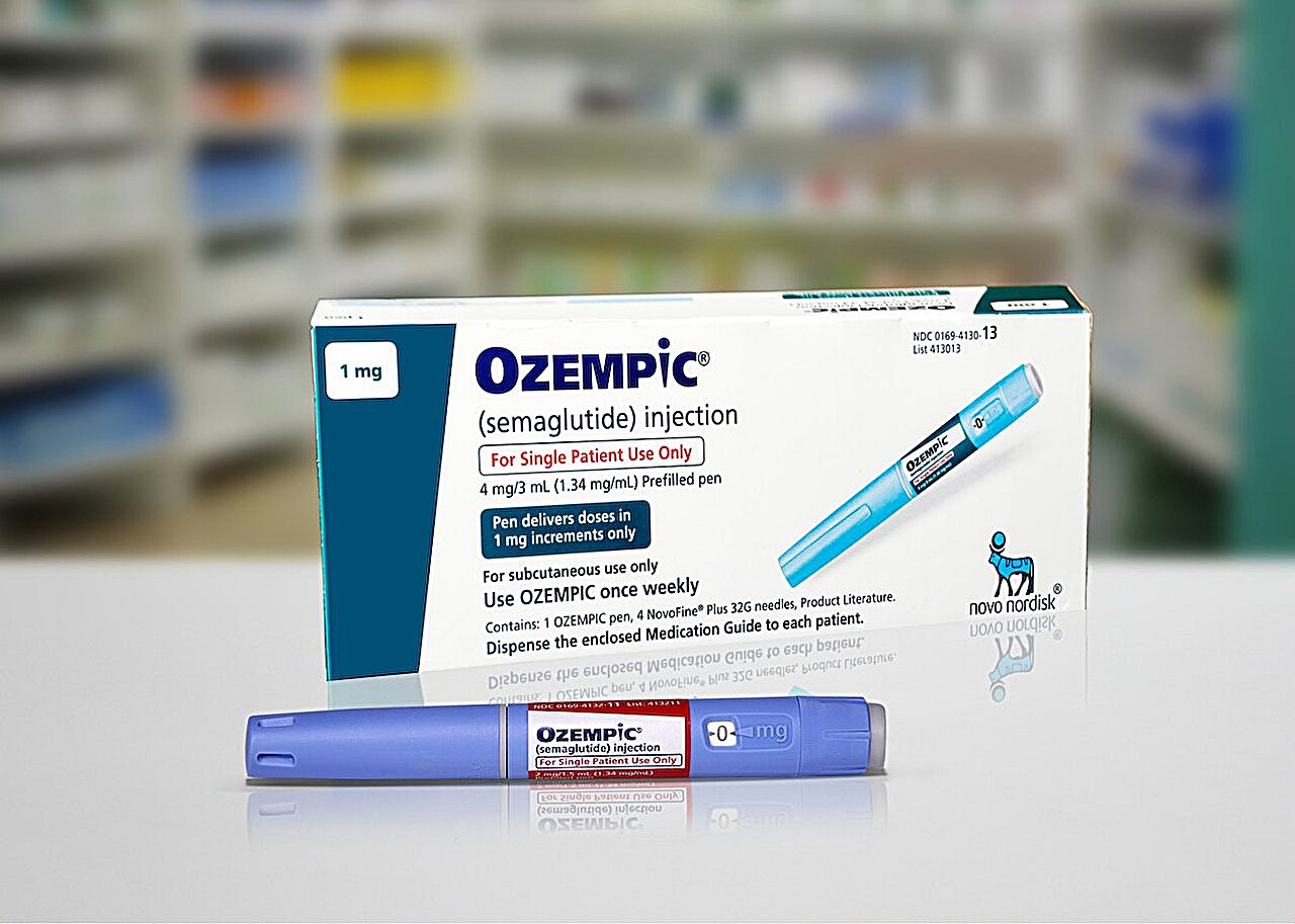 美國 Ozempic 1 mg 外盒與注射筆