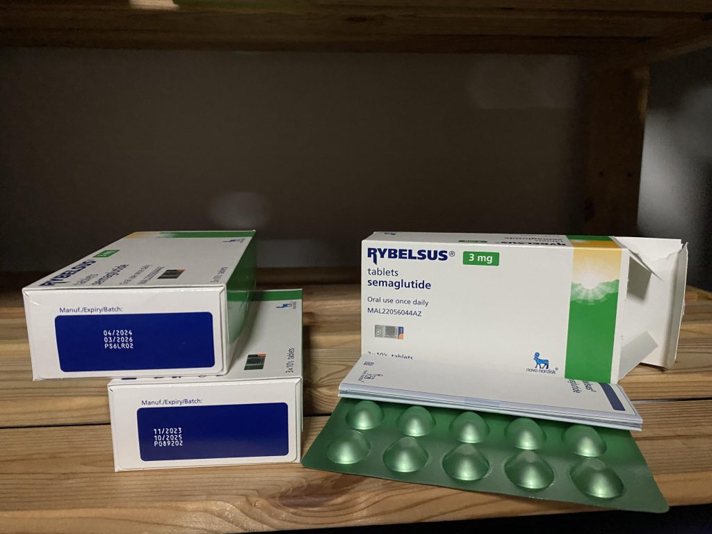 馬來西亞 Rybelsus 3 mg 外盒與空鋁箔卡候選照