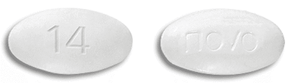 美國 Rybelsus 14 mg 白色橢圓錠正反面