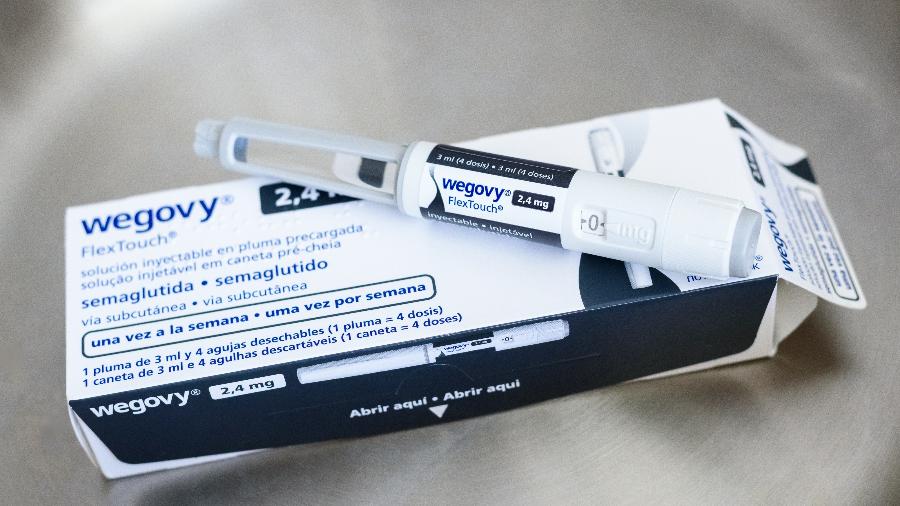 巴西葡萄牙文與西班牙文 Wegovy 2.4 mg 外盒和 FlexTouch 實物