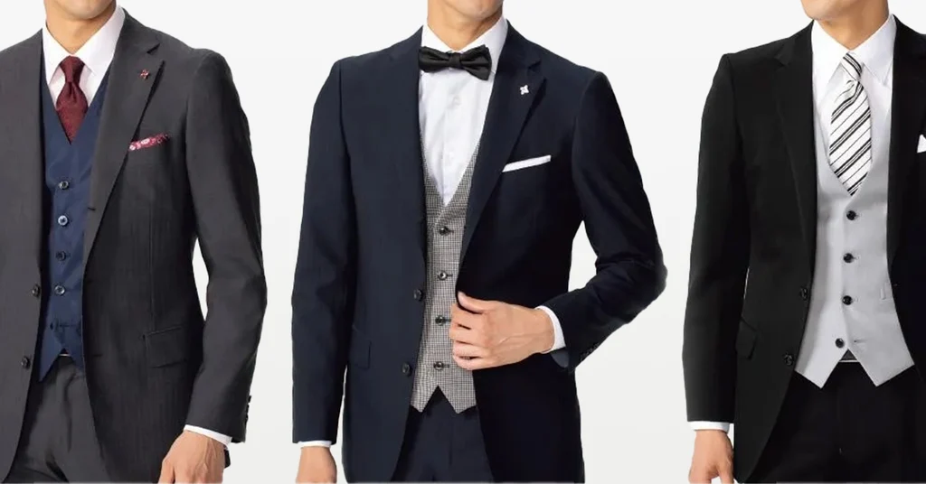 男士婚禮西裝三種搭配：深色三件式、晚宴蝴蝶結和淺色領帶造型