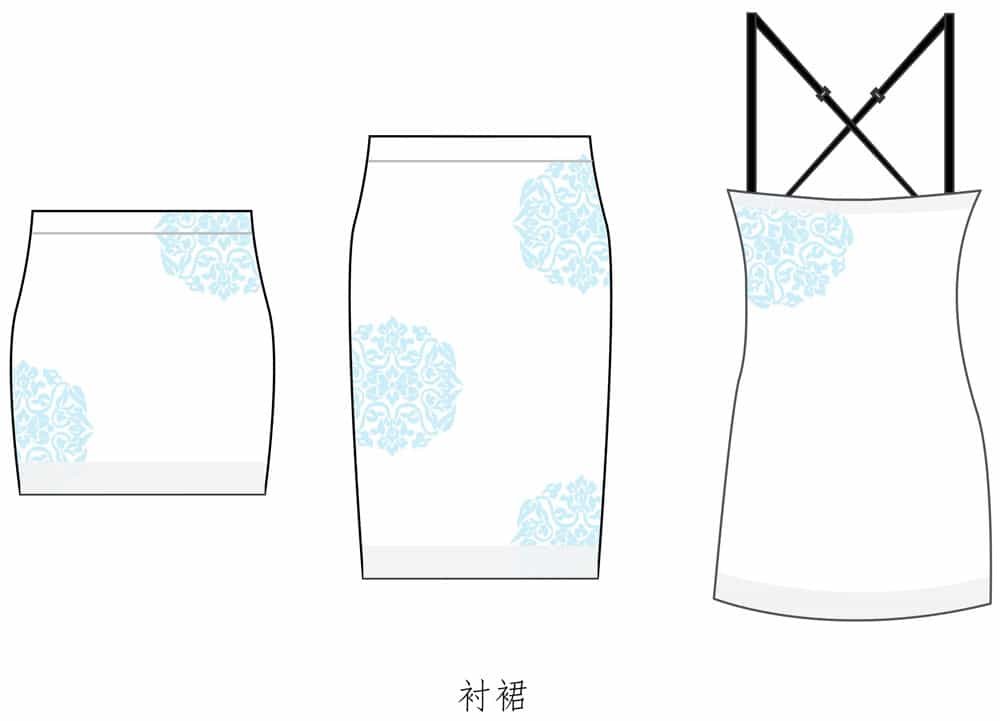 全身襯裙:衣長和活動自由度優先。