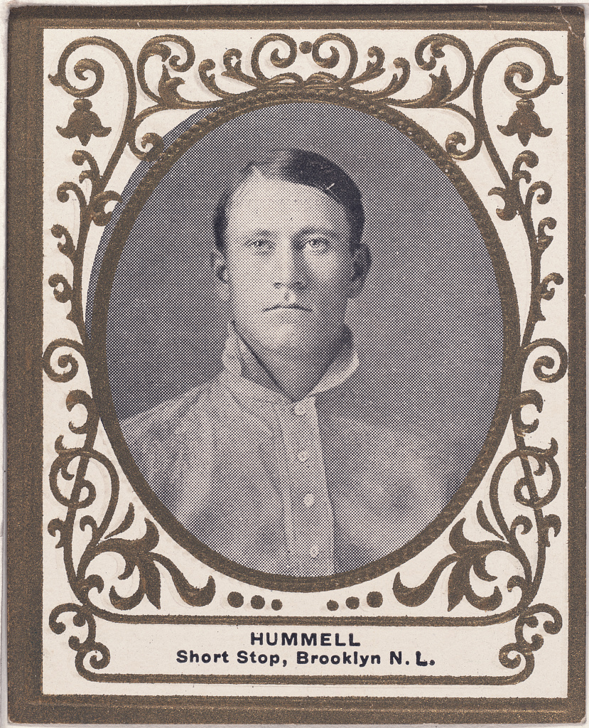 1909 年 John Hummel 棒球卡,布魯克林 Superbas 球員