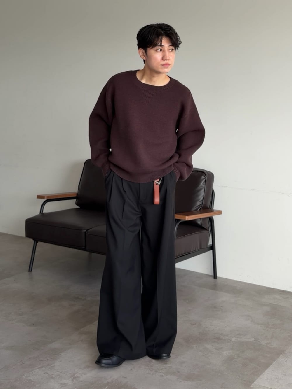 WEAR 日本男裝實穿,展示針織上衣的另一組搭配