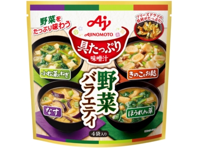 味の素「具たっぷり味噌汁 野菜バラエティ4袋入」商品照片