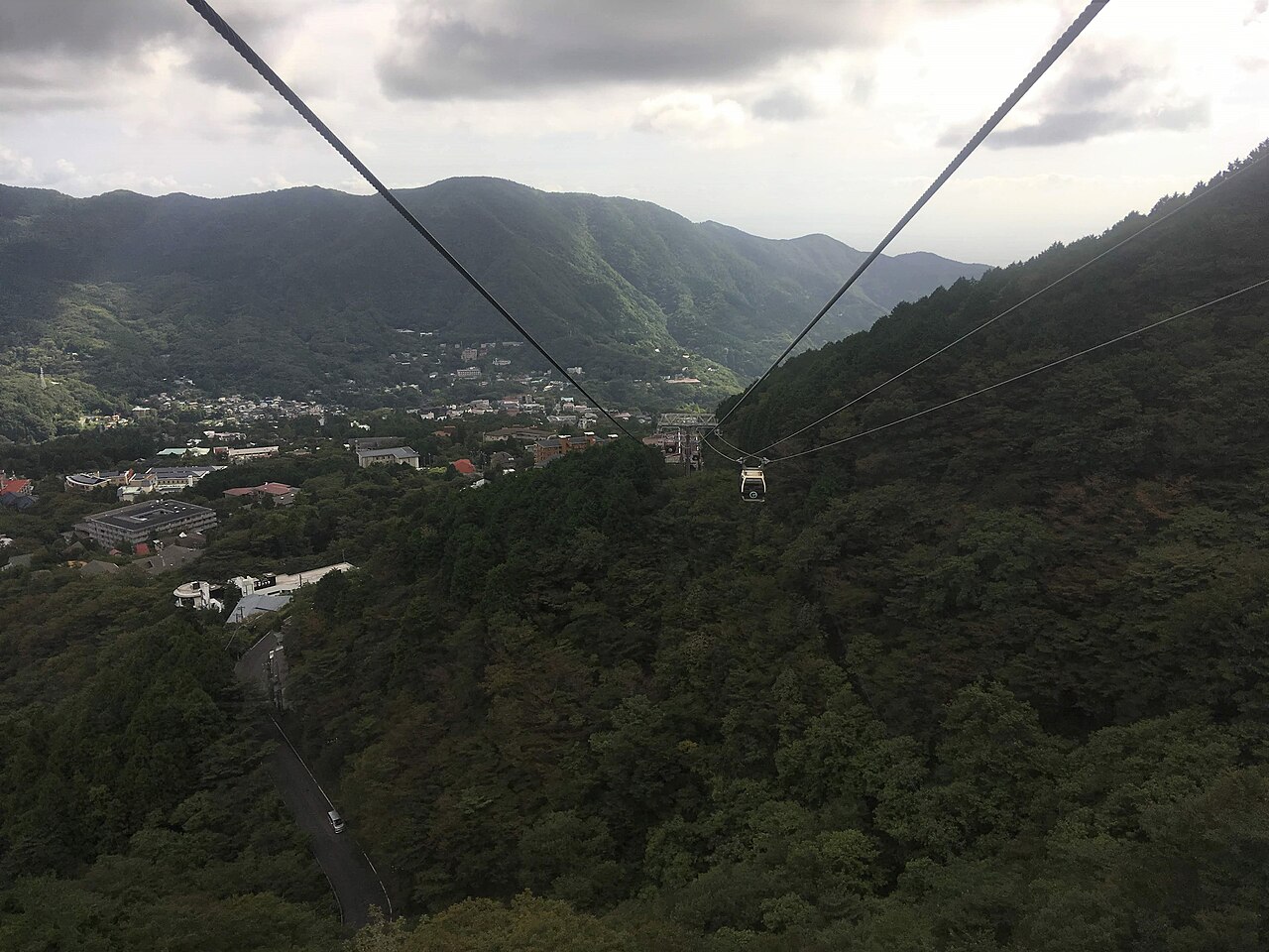 從箱根空中纜車眺望強羅